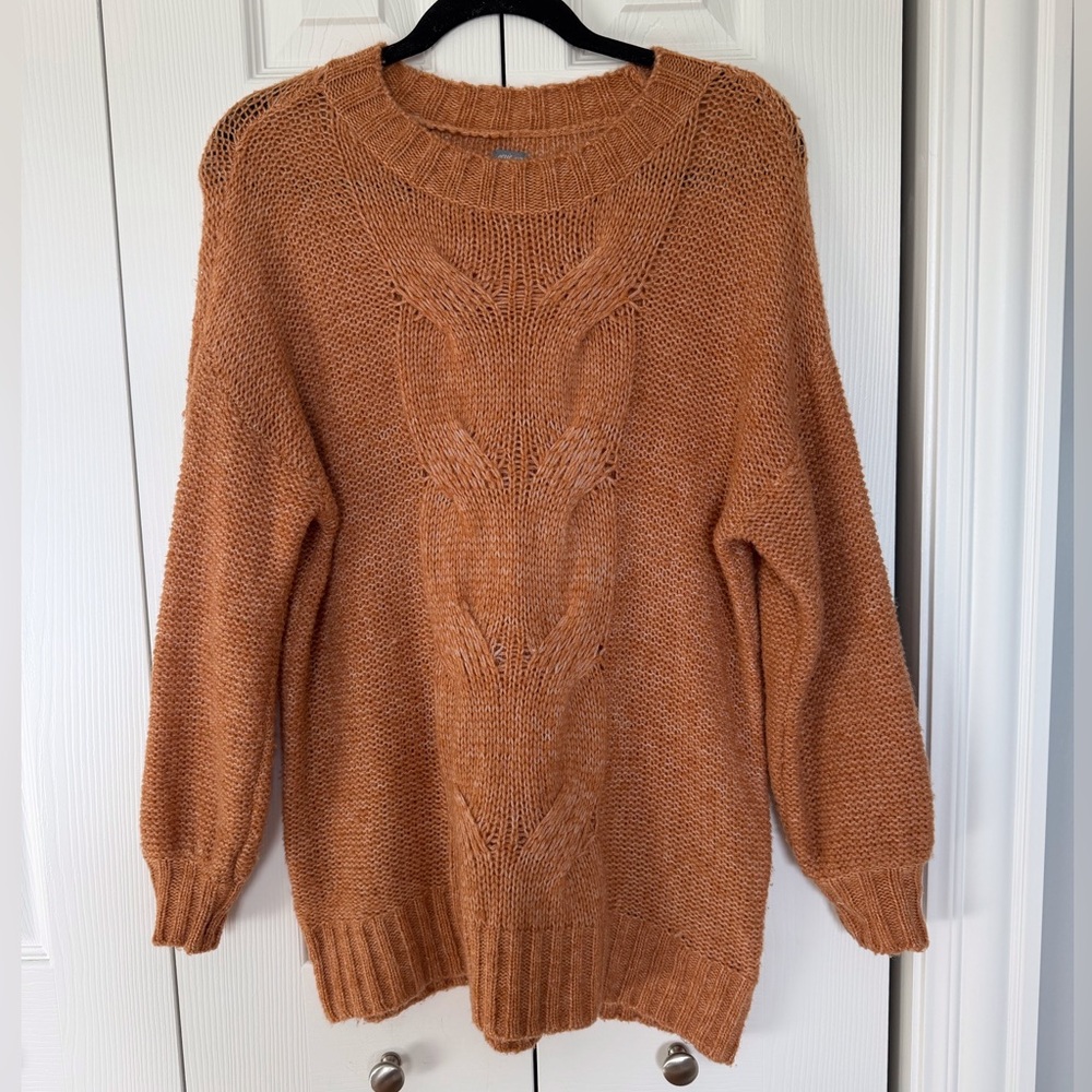 Aerie burnt orange knit sweater